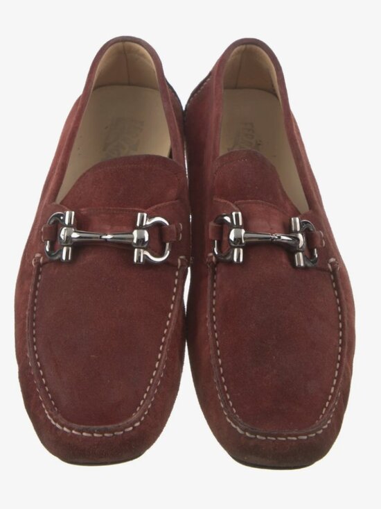 Salvatore Ferragamo Gancini Logo Suede Drivers main image 4